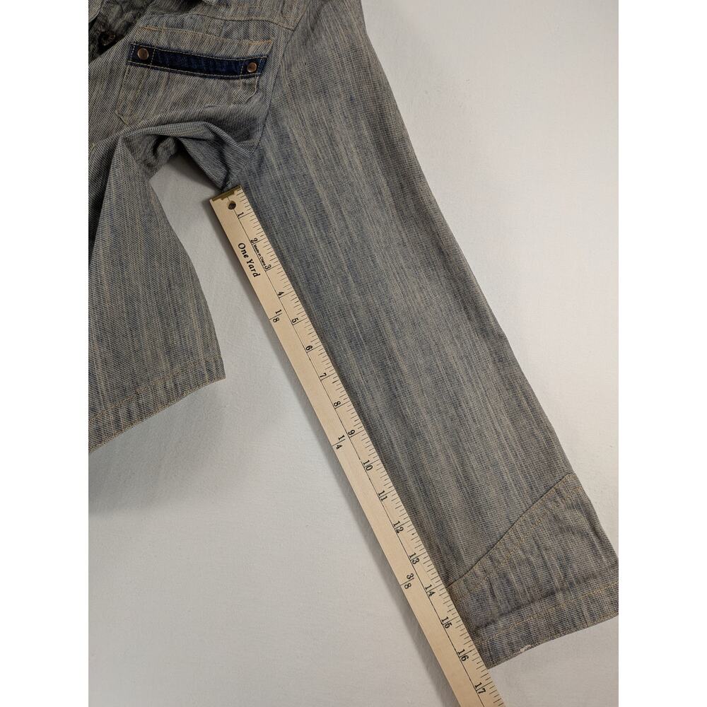 VTG A.M.I. Button-Up Denim Top Women M Denim Rodeo Western Cowboy Country Riding - Picture 9 of 12